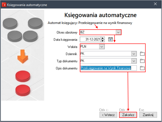 Jak stworzyć automatyczne przeksięgowanie na wynik finansowy? - WAPRO