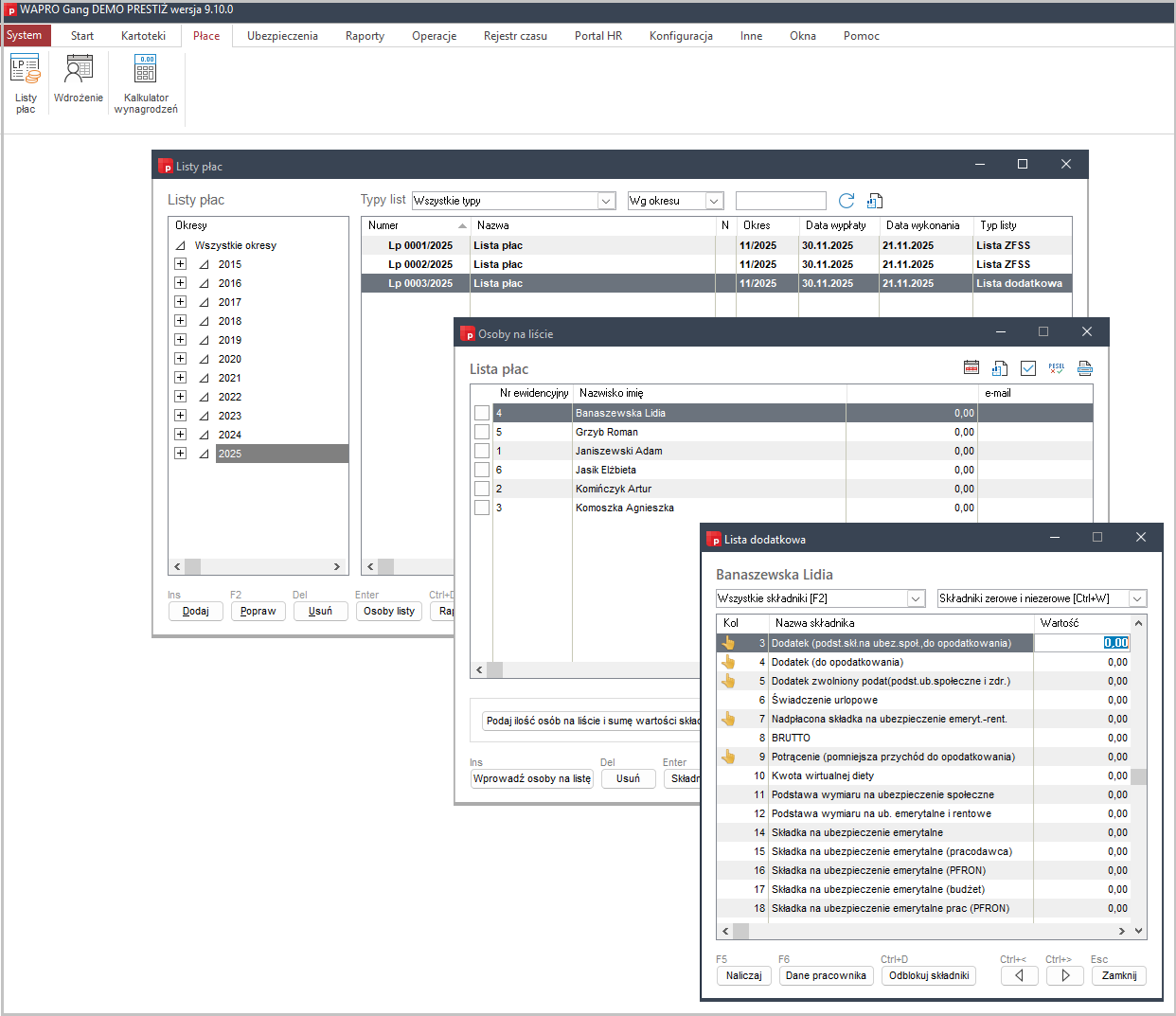 Wprowadzanie składników na listę dodatkową w Wapro Gang Wprowadzanie składników na listę dodatkową w Wapro Gang