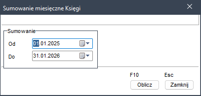Formatka wyników sumowania w Wapro Kaper