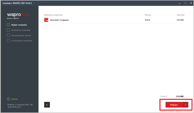 Instalator Wapro ERP – pobieranie
