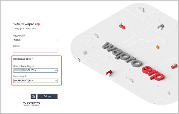 5 Okno logowania do programu Wapro Fakturka