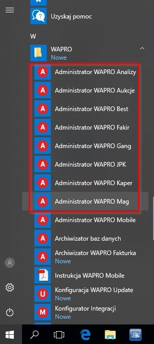 Administrator Wapro ERP