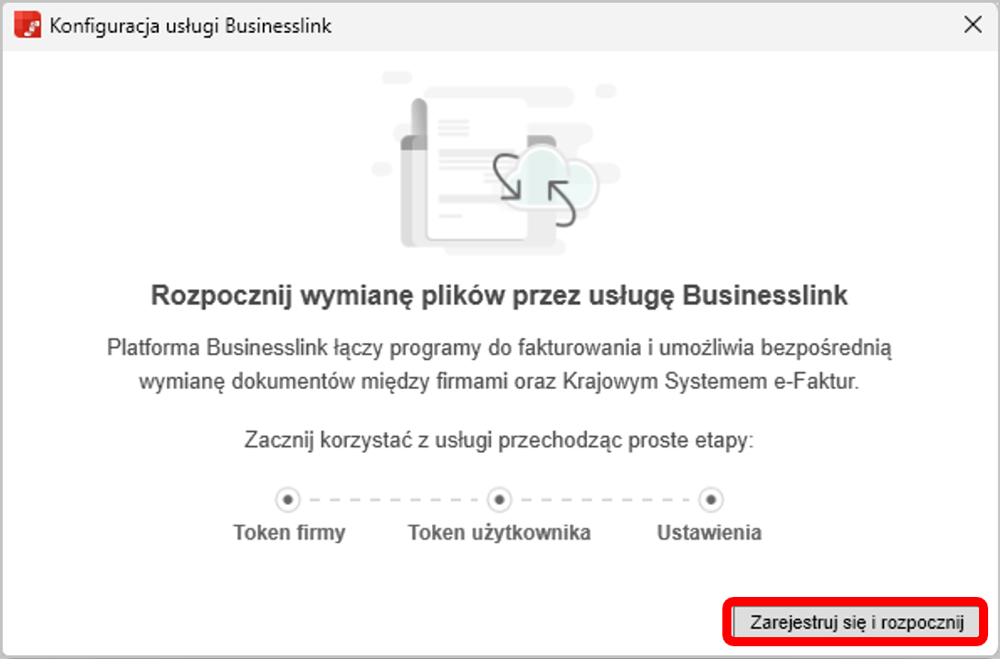 Konfiguracja usługi Businesslink - rejestracja