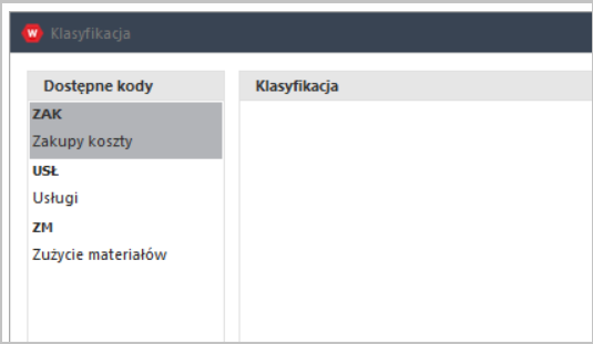 Formatka tworzenia drzewa klasyfikacji w Wapro Fakir
