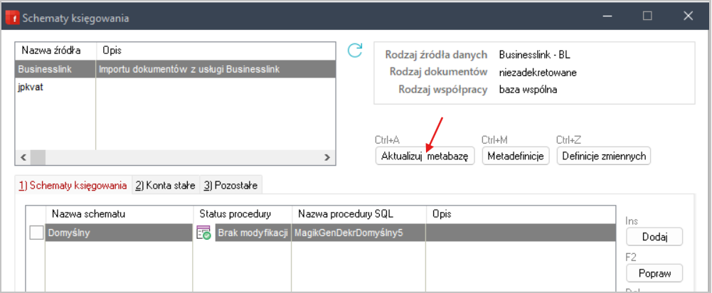 Wybór kodu klasyfikacji w Wapro Fakir
