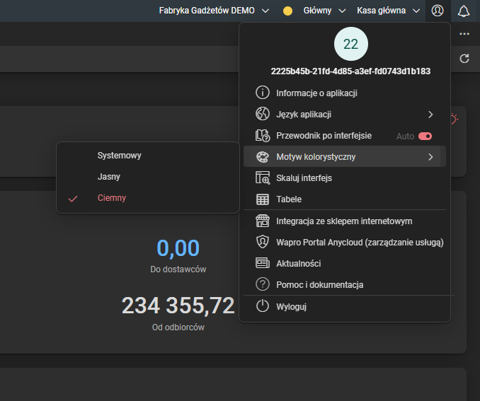 obraz1 Zmiana motywu kolorystycznego w Anywhere Cloud