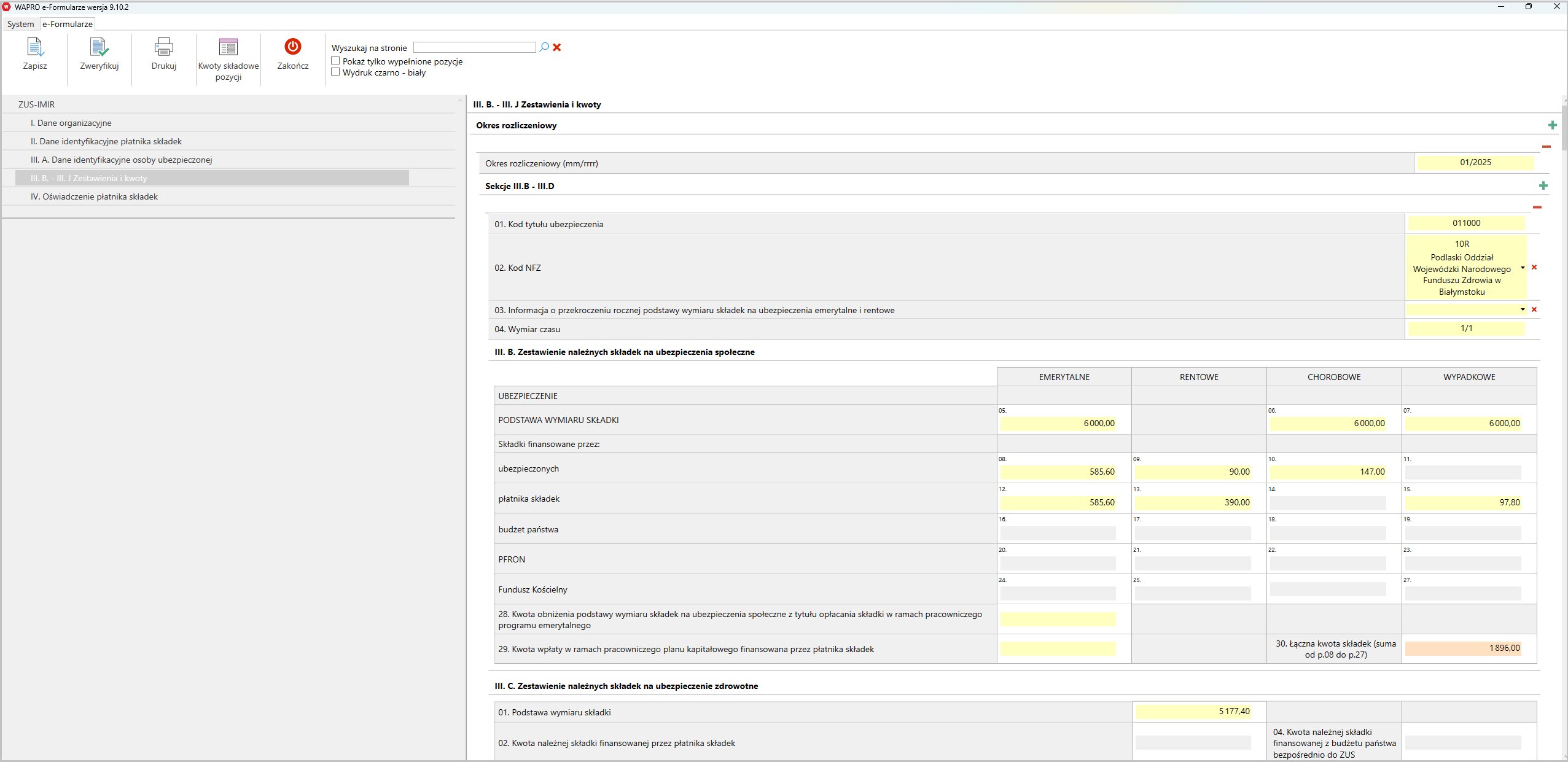 obraz1 Okno modułu e-Formularze
