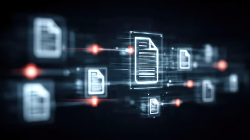 grafika ilustrująca zamówienie zakupu uruchamia automatyczną fakturę i rejestr transakcji.