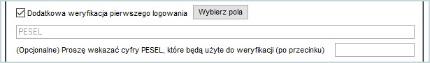 Okno wyboru danych identyfikacyjnych w Wapro Gang